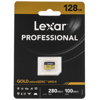 Карта памяти Lexar Professional microSDXC 128 ГБ [LMSGOLD128G-BNNNG]