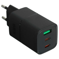 Сетевое зарядное устройство KEYRON K65A2CQCPDGaNB черный