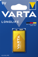 Батарейка Varta LongLife крона (6LR61/6F22/CR-9V)