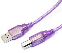 Кабель Noname USB Type-A - USB Type-B фиолетовый 5 м