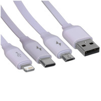 Кабель Baseus Lightning 8-pin, micro USB, USB Type-C - USB Type-A фиолетовый 1.1 м