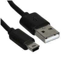 Кабель Aceline mini USB-B - USB Type-A черный 1 м