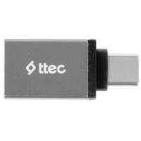 Переходник TTEC USB Type-C - USB Type-A серый