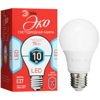 Лампа светодиодная ЭРА ECO LED A60-10W-840-E27
