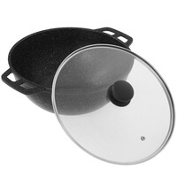 Казан НМП Литая Каменная Черный гранит 186845сф черный