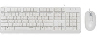 Клавиатура+мышь  проводная  Rapoo X130PRO белый