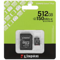 Карта памяти Kingston microSDXC 512 ГБ [SDCS3/512GB]