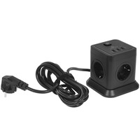 Сетевой фильтр Cablexpert TWR-4-U3-B-3 черный