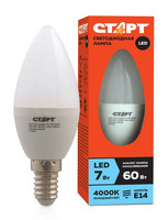 Лампа светодиодная СТАРТ LEDCandle E14 7W40