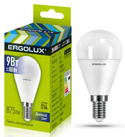 Лампа светодиодная Ergolux LED-G45-9W-E14-6K