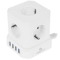 Сетевой фильтр Cablexpert TWR-5-U4-W-3 белый