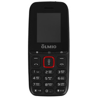 Сотовый телефон Olmio A15 черный/красный