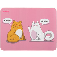 Коврик DEXP OM-L TrickyCats (L) розовый