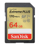 Карта памяти SanDisk Extreme Plus SDXC 64 ГБ [SDSDXW2-064G-GNCIN]