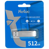 Память OTG USB Flash 512 ГБ Netac U782C [NT03U782C-512G-30PN]