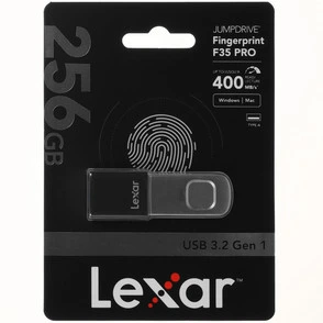 Память USB Flash 256 ГБ Lexar JumpDrive Fingerprint F35 Pro [LJDF35P256G-RNBNG]