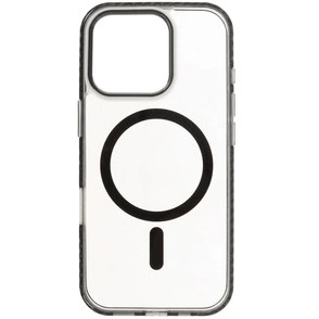 Накладка  KEYRON Magnet Origin для Apple iPhone 16 Pro прозрачный/черный