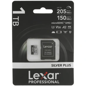 Карта памяти Lexar Professional Silver Plus microSDXC 1000 ГБ [LMSSIPL001T-BNANG]