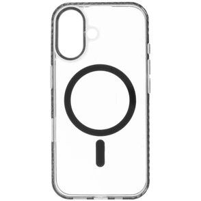 Накладка  KEYRON Magnet Origin для Apple iPhone 16 прозрачный/черный