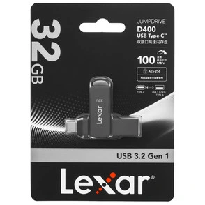 Память OTG USB Flash 32 ГБ Flash Lexar JumpDrive D400 [LJDD400032G-BNQNC]