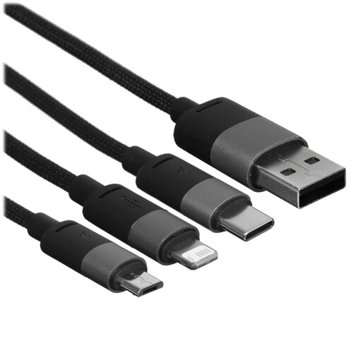 Купить Кабель Baseus Lightning 8-pin, micro USB-B, USB Type-C - USB Type-A черный 0.6 м в интернет-магазине DNS. Характеристики, цена Baseus StarSpeed | 5627591.