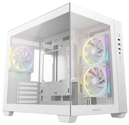Купить Корпус DEEPCOOL CG330 3F [R-CG330-WHNGM3-G] белый в интернет-магазине DNS. Характеристики, цена DEEPCOOL CG330 3F | 5641269.