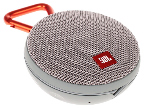 Купить Колонка портативная JBL Clip 2 [1x 3 Вт, Bluetooth, AUX, FM, время работы - 8 ч,серый] в интернет-магазине DNS. Характеристики, цена  | 1075340.