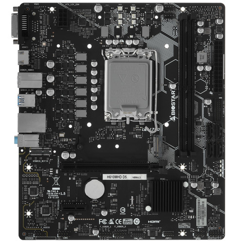 Купить Материнская плата Biostar H610MHD D5 в интернет-магазине DNS. Характеристики, цена Biostar H610MHD D5 | 5641617.