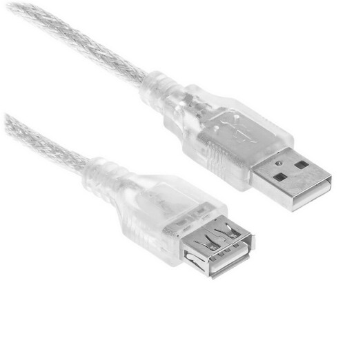 Купить Кабель Cablexpert USB Type-A - USB Type-A прозрачный 2 м в интернет-магазине DNS. Характеристики, цена  | 5452458.