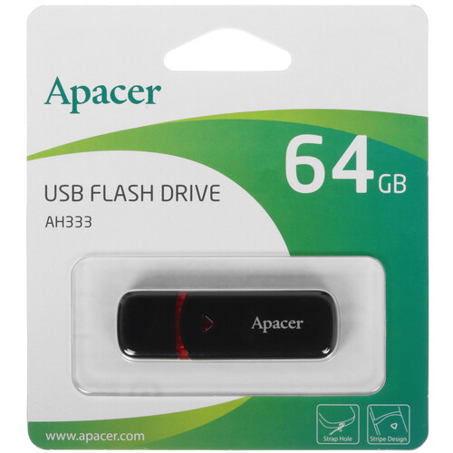 Купить Память USB Flash 64 ГБ Apacer AH333 [AP64GAH333B-1] в интернет-магазине DNS. Характеристики, цена Apacer AH333 | 4900847.
