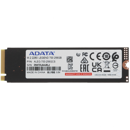 Купить 256 ГБ M.2 NVMe накопитель ADATA LEGEND 700 [ALEG-700-256GCS] в интернет-магазине DNS. Характеристики, цена ADATA LEGEND 700 | 5449364.
