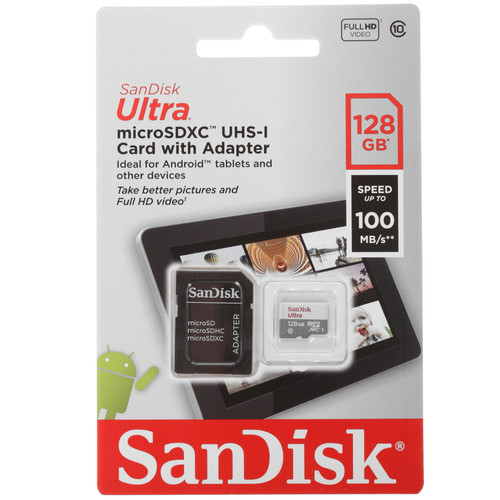 Купить Карта памяти SanDisk Ultra microSDXC 128 ГБ [SDSQUNR-128G-GN6TA] в интернет-магазине DNS. Характеристики, цена  | 4727288.