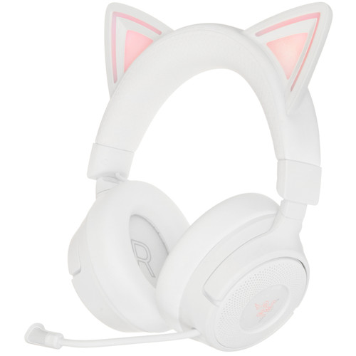 Купить Беспроводные/проводные наушники Razer Kraken Kitty V3 Pro  белый 2025 в интернет-магазине DNS. Характеристики, цена Razer Kraken Kitty V3 Pro | 5636718.