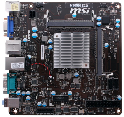 Купить Плата MSI Celeron N3050 N3050I ECO 2xSODIMM DDR3 HDMI/Dsub SATA3 USB3 COM mini-ITX в интернет-магазине DNS. Характеристики, цена  | 7913615.