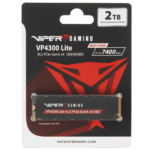 Купить 2000 ГБ M.2 NVMe накопитель Patriot Viper VP4300 Lite [VP4300L2TBM28H] в интернет-магазине DNS. Характеристики, цена Patriot Viper VP4300 Lite | 5446655.