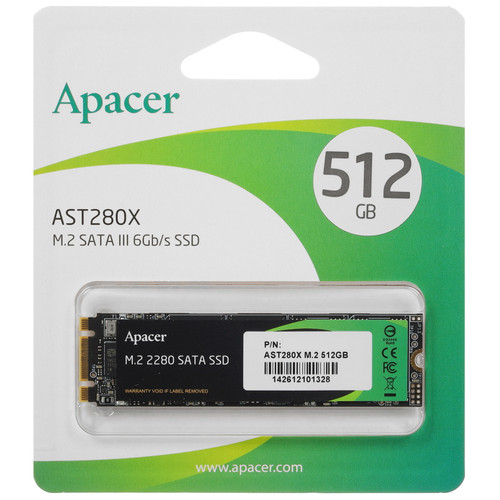 Купить 512 ГБ M.2 NVMe накопитель Apacer AST280X [AP512GAST280X-1] в интернет-магазине DNS. Характеристики, цена Apacer AST280X | 5679972.