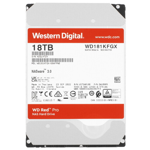 Купить 18 ТБ Жесткий диск WD Red Pro [WD181KFGX] в интернет-магазине DNS. Характеристики, цена WD Red Pro | 5076054.