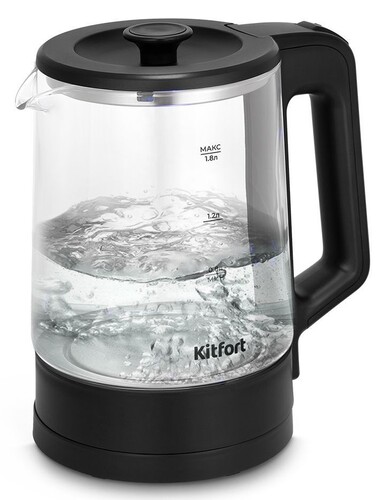 Купить Электрочайник Kitfort KT-6708 черный в интернет-магазине DNS. Характеристики, цена Kitfort KT-6708 | 9241130.