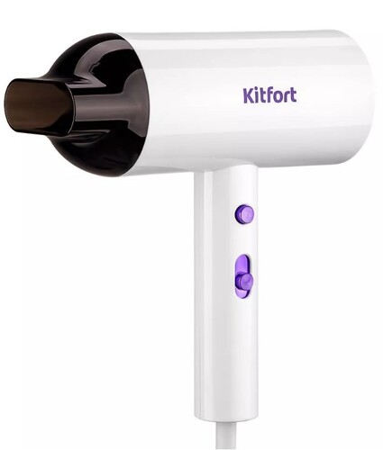 Купить Фен Kitfort КТ-3201 белый/фиолетовый, черный в интернет-магазине DNS. Характеристики, цена Kitfort КТ-3201 | 9965902.