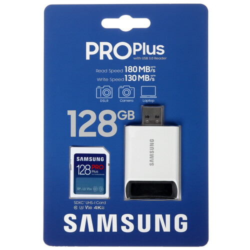 Купить Карта памяти Samsung PRO Plus SDXC 128 ГБ [MB-SD128SB/WW] в интернет-магазине DNS. Характеристики, цена  | 5464653.