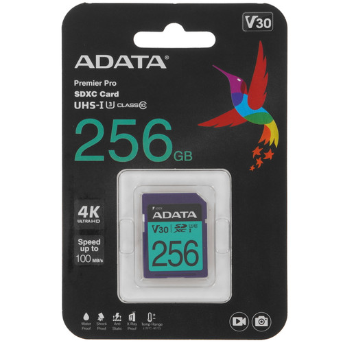 Купить Карта памяти ADATA Premier Pro SDXC 256 ГБ [ASDX256GUI3V30S-R] в интернет-магазине DNS. Характеристики, цена  | 5446191.