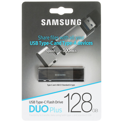 Купить Память USB Flash Samsung DUO Plus [Type-(A+C), 3.1, 128 Gb, пластик, серый] в интернет-магазине DNS. Характеристики, цена Samsung DUO Plus | 1312983.
