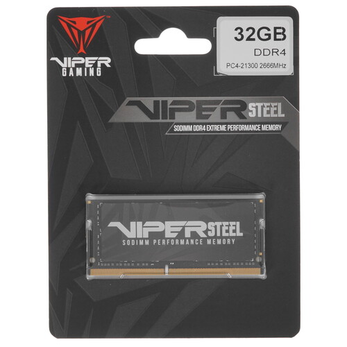 Купить Оперативная память SODIMM Patriot Viper Steel [PVS432G266C8S] 32 ГБ в интернет-магазине DNS. Характеристики, цена Patriot Viper Steel | 1697856.