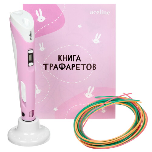 Купить 3D-ручка с пластиком Aceline RP101B  розовый в интернет-магазине DNS. Характеристики, цена Aceline RP101B | 9044533.