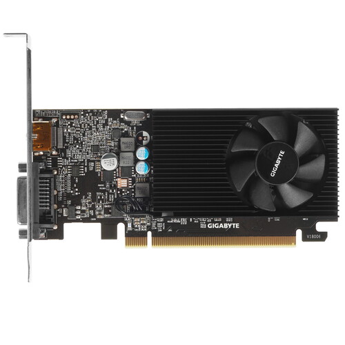 Купить Видеокарта GIGABYTE GeForce GT 1030 Low Profile D4 2G [GV-N1030D4-2GL] в интернет-магазине DNS. Характеристики, цена GIGABYTE GeForce GT 1030 Low Profile D4 2G | 1248757.