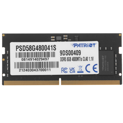 Купить Оперативная память SODIMM Patriot Signature Line [PSD58G480041S] 8 ГБ в интернет-магазине DNS. Характеристики, цена Patriot Signature Line | 5449937.