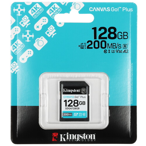 Купить Карта памяти Kingston Canvas Go! Plus SDXC 128 ГБ [SDG4/128GB] в интернет-магазине DNS. Характеристики, цена  | 5632484.