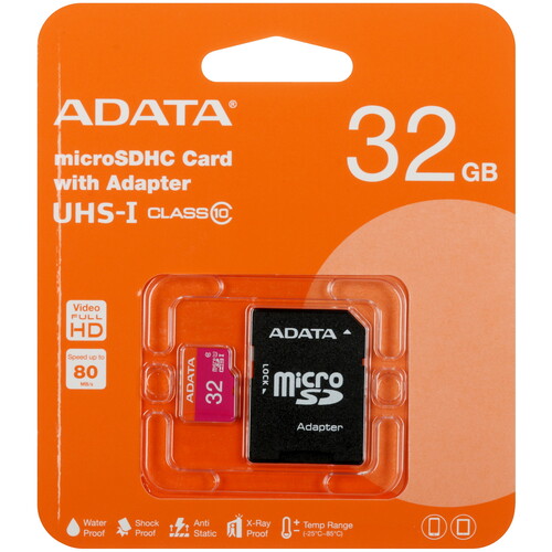 Купить Карта памяти ADATA Premier microSDHC 32 ГБ [AUSDH32GUICL10-RA1] в интернет-магазине DNS. Характеристики, цена  | 5449377.