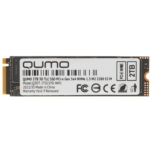 Купить 2000 ГБ M.2 NVMe накопитель QUMO Novation [Q3DT-2TSCSYD-NM2] в интернет-магазине DNS. Характеристики, цена QUMO Novation | 9926552.