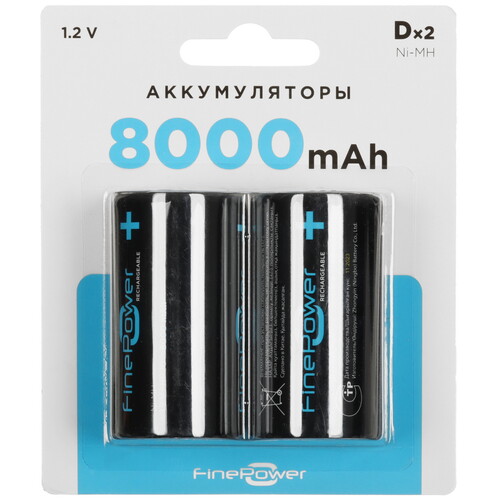 Купить Аккумулятор FinePower HR-20 8000 мА*ч в интернет-магазине DNS. Характеристики, цена FinePower HR-20 | 5410547.